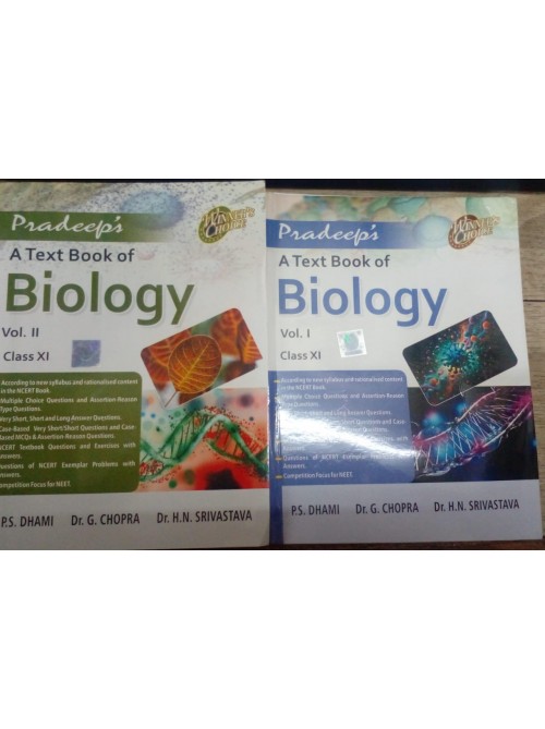 Pradeep 's A Text Book of Biology for Class 11 Vol. 1 & 2 (2024-25) at Ashirwad Publication